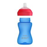 Copo De Transição C/bico De Silicone  Azul/vermelho 300ml