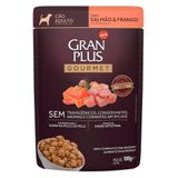 Ração Úmida Granplus Gourmet Sachê Salmão &amp; Frango Para Cães Adultos - 100 G