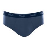 Cueca Slip Mash Masculina Algodão Elástico Básica Conforto Azul Jeans Escuro Gg