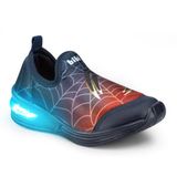 Tênis Infantil Bibi de Luz Space Wave Masculino Naval Estampado de Aranha