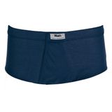 Cueca Slip Algodão Com Abertura - Azul Marinho - G