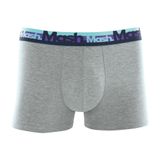 Cueca Boxer Fusion Mash Masculina Cotton Algodão Elástico Cinza Mescla Claro P