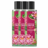 Kit Com 3 Sabonetes Líquido Lux Essências Do Brasil Botanicals Vitória Régia 300ml