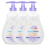 Kit Com 3 Sabonete Líquido De Glicerina Baby Dove Hidratação Relaxante Hora De Dormir 400ml