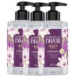 Kit Com 3 Sabonetes Líquido Para As Mãos Lux Essências Do Brasil Dama Da Noite 300ml