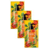 Kit Com 3 Refil Sabonetes Líquido Lux Essências Do Brasil Flor Do Cajueiro 240ml