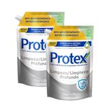 Kit 2 Refil Sabonete Líquido Protex Limpeza Profunda 900ml