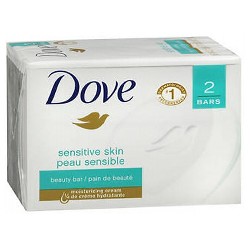 Barras De Banho Para Pele Sensível Dove Sem Perfume 2/4,25 Oz Da Dove (pacote Com 6)