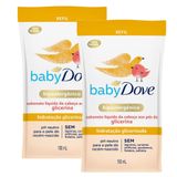 Kit 2 Sabonetes Líquido Baby Dove Hidratação Glicerinada 180ml Refil