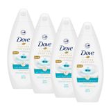 Kit 4 Sabonetes Líquidos Dove Antibacteriano Cuida &amp; Protege 250ml Cada