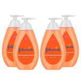 Kit Com 4 Sabonetes Líquido Johnson&#39;s Baby Cabeça Aos Pés 400ml