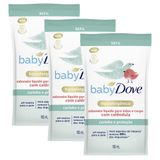 Kit 3 Refil Sabonete Líquido Baby Dove Carinho E Proteção 180ml