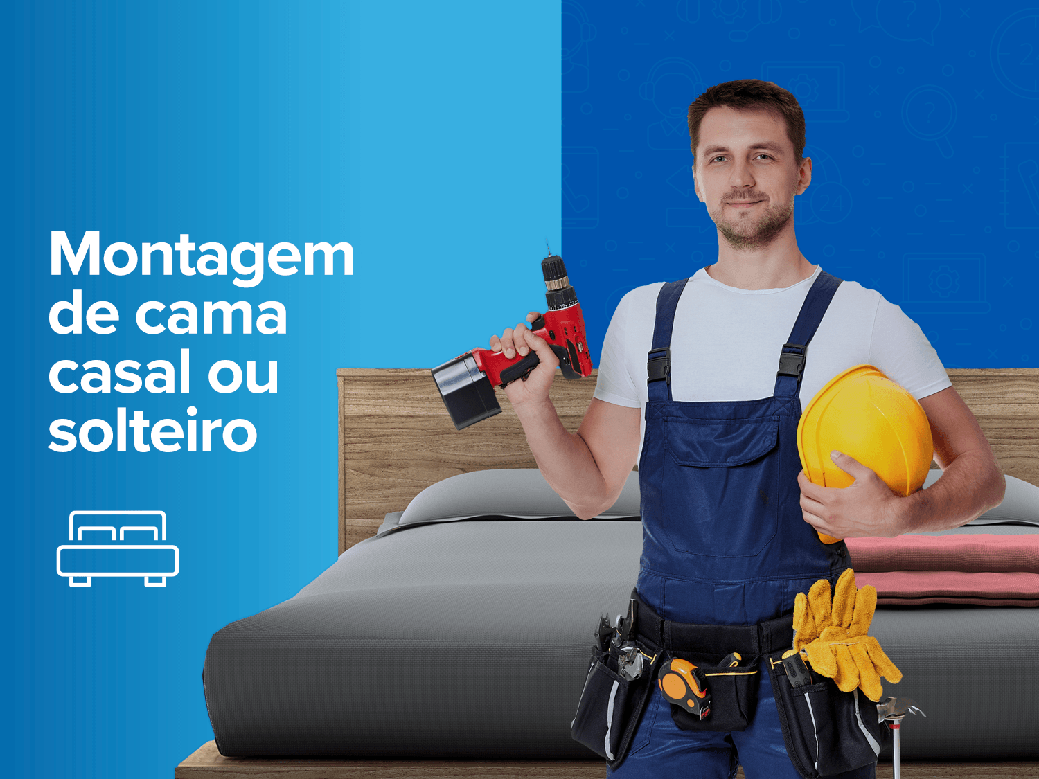 Montagem de cama de casal ou solteiro