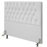 Cabeceira Para Cama Box Casal 140cm Diamante D10 Corano Branco - Mpozenato