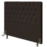 Cabeceira Para Cama Box Casal King 193cm Diamante D10 Suede Marrom - Mpozenato