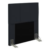 Cabeceira Para Cama Box Solteiro 90CM Pérola D10 Corano Preto - Mpozenato