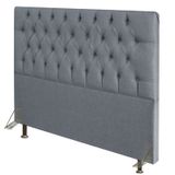 Cabeceira Para Cama Box Casal 140cm Diamante D10 Linho Cinza - Mpozenato