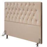 Cabeceira Para Cama Box Casal King 193cm Diamante D10 Suede Bege - Mpozenato