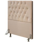 Cabeceira Para Cama Box Solteiro 90cm Diamante D10 Suede Bege - Mpozenato