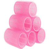 Nobrand - Kit Bobes de Cabelo com Adesivo Rosa (6 Peças)