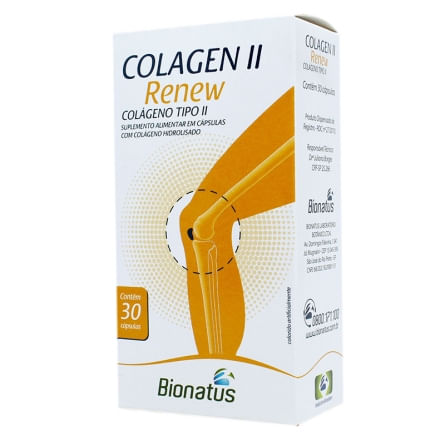 Renew Colágeno Tipo Ii Com 30 Cápsulas