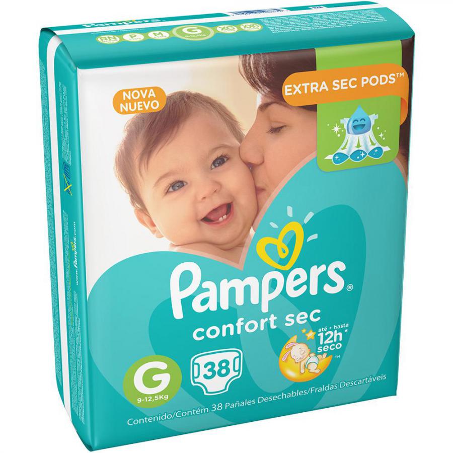 Fralda Pampers Confort Sec G Com 38 Unidades