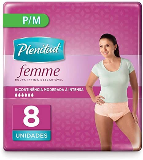 Fralda Plenitud Active Feminina P/m Com 8 Unidades