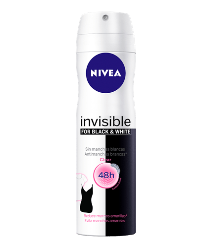 Desodorante Aerosol Nivea Invisible Black &amp; White Clear 150ml