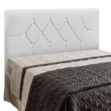 Cabeceira França Para Cama Box Solteiro 100 Cm Corino Branco