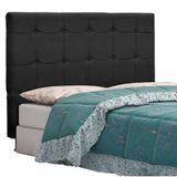 Cabeceira Tóquio Para Cama Box Solteiro 100 Cm Suede Preto