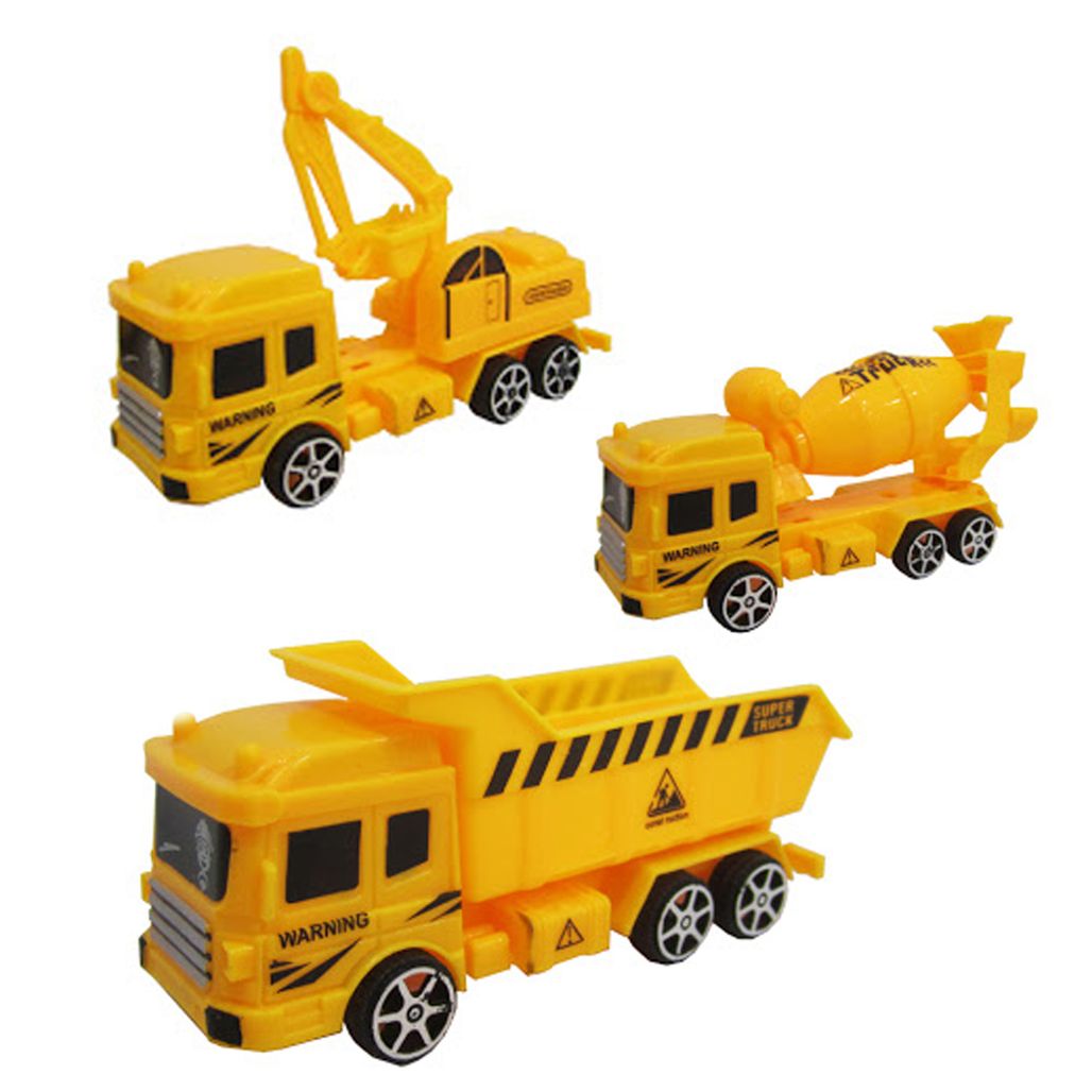 Construction Team Kit Construção com 3 Caminhões Brinquedo