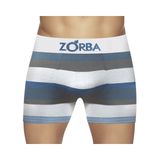 Cueca Boxer Zorba Microfibra Listrada P Branca