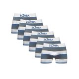 Kit 6 Cuecas Boxer Listrda 847 Zorba Branco
