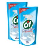 Kit 2 Refis Limpador CIF Ultra Rápido Banheiro sem Cloro 450ml