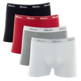 Kit Cueca Boxer Mash 4 Peças Masculina Algodão Elástico Vermelho G