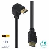 Cabo HDMI 2.0 4K ULTRA HD 3D Conexao ETHERNET com 01 Conector 90O 10 Metros - H2090-10 (7908020916802)