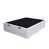 Base Box Baú Casal Santo Box Sintético Branco 47x138x188