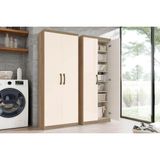 Armario Multiuso Sala Margarida C 2 Portas Rustico Off White Henn