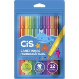 Canetinhas Hidrográficas 12 Cores Vibrantes - Cis