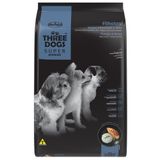 Ração Seca Three Dogs Super Premium Frango E Arroz Para Cães Filhotes Raças Pequenas E Mini - 1 Kg