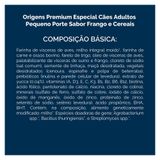 Ração Seca Origens Premium Especial Frango E Cereais Cães Adultos Raças Minis E Pequenas - 1 Kg