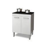 Balcão Para Cooktop 4 Bocas 2 Portas Branco Nauru