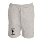 Bermuda Masculina Moletom Muay Thai Casual Conforto Academia Cinza G