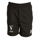 Bermuda Masculina Moletom Muay Thai Casual Conforto Academia Preto Gg