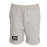 Bermuda Masculina Moletom Muay Thai Academia Conforto Casual Cinza P