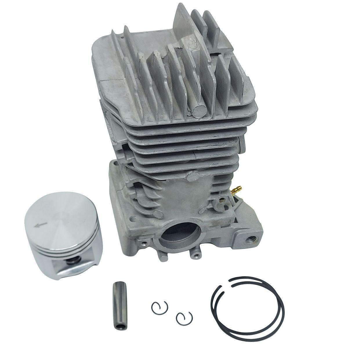Kit Cilindro Pistão Anéis Motosserra St 290 46mm Com Carter