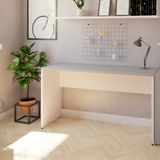 Mesa para Escritório Multiuso 120cmx60cm Corp Bramov Móveis Branco/Cinza Cristal