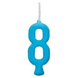 Vela Parabens Azul Numero 8 - 1 Unidade.
