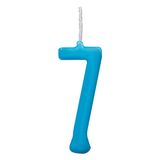 Vela Parabens Azul Numero 7 - 1 Unidade