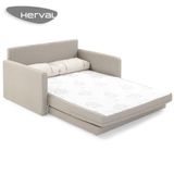 Sofá-cama Herval Casal Aurora, 2 Lugares, Linho Bege